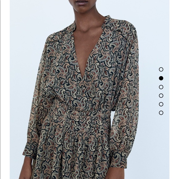 ZARA  printed mini dress - Picture 6 of 11